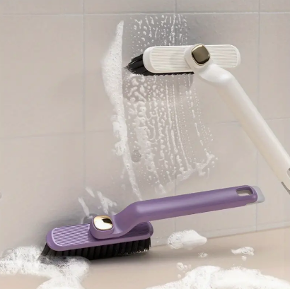 3-in-1 Bathroom And Kitchen Tile Cleaning Brush 360 Degree Rotation Gap Cleaning Brush - Hard Bristles, Wall And Floor Scrubber