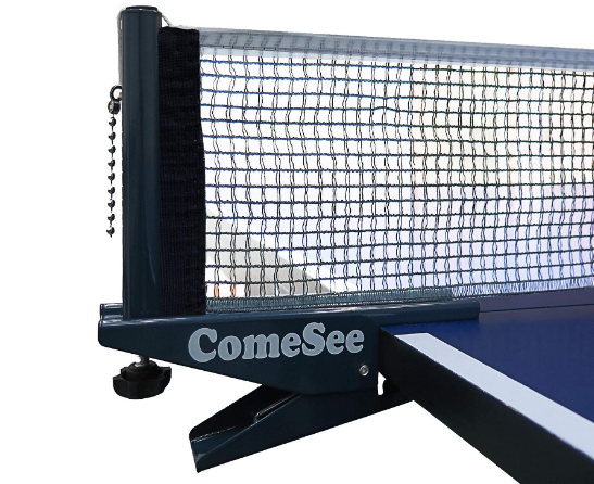 Ping Pong Net Set Table Tennis Table Post Professional Spring Activated Clamp with Net Clip Insert, 1.2 Inch Width Grip Holder, Tension and Height Adjustable Easy Set Up (Navy)