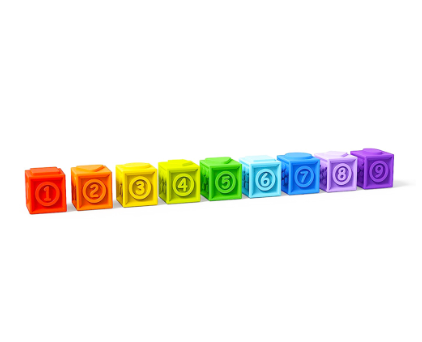 Kids II Bright Starts KaleidoCubes 9 Stack & Squeeze Blocks