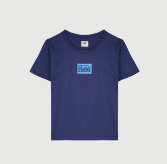 Stylistic Mr. Lee Ladies Basic Tees Round Neck Top For Women Casual Tees Boxy Fit 115303-U Blue