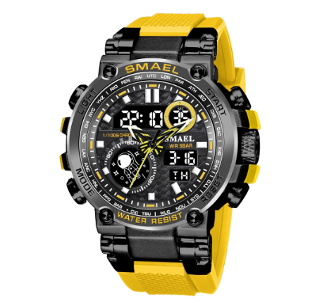SMAEL Dual Time Watch for Men Luxury Brand Military Clock Waterproof Digital Wristwatch Mens Shock Resisitant Sport Watches 08