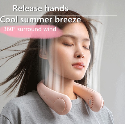 Mini Portable Neck Fan Bladeless Usb Rechargeable Mute Sports Fans For Outdoor Hanging Neck Fan