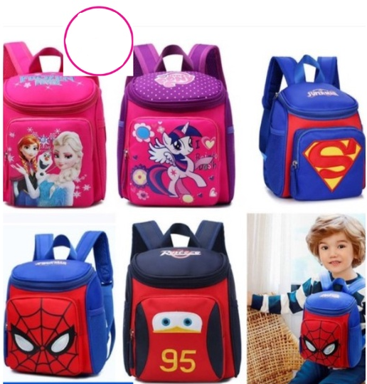 Character's Frozen, Kitty, Unicorn, Spiderman, Superman and Cars Mini Backpack for Kids