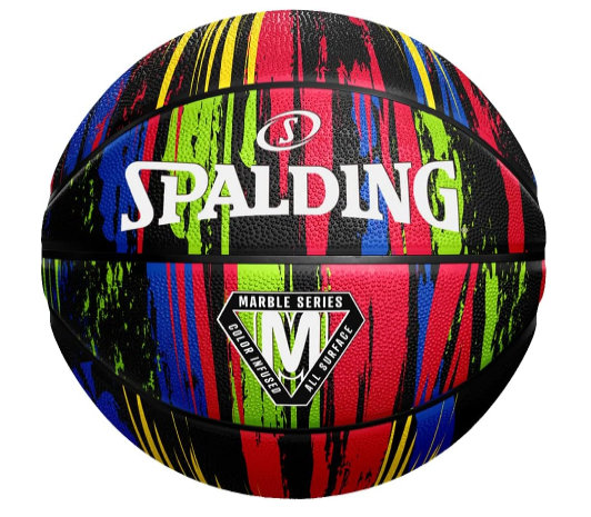Spalding Marble Series Black Multi-Color Outdoor Basketball 29.5"