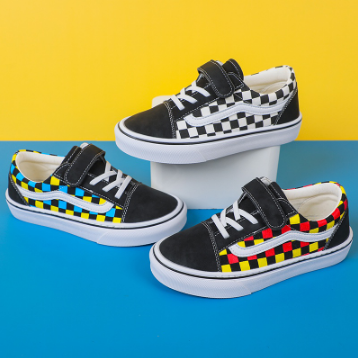 Halloween Shoes for kids skate Rubber Velcro canvas shoes for kids boys size 28-38