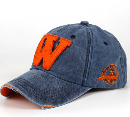 New Cotton Letter W Baseball Cap For Men Women Retro Outdoor Sports Caps Bones Washed Equipped Gorras Bent Vintage Dad Hats For Men