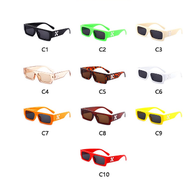 New X-print Sunglasses For Men Women Small Square Glasses Punk Personality Fashion Vintage Eye Glasses Frames