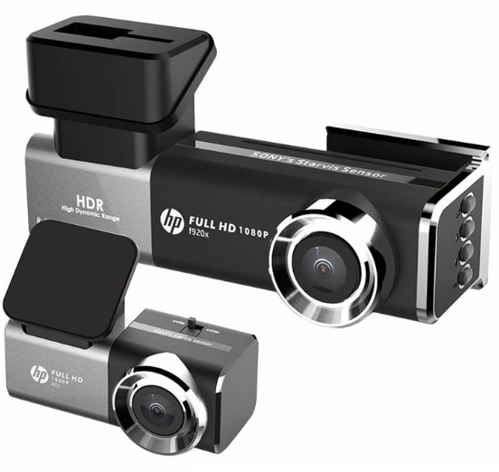 HP Camcorder F920X + RC5 Rear Camera Dashcam Car Recorder with 32gb Micro Sd Card
