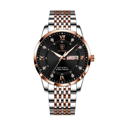 Binbond Original Luxury Fashion Business Waterproof Men's Watch Luminous Calendar Quartz Stainless Steel Men's Watch 005