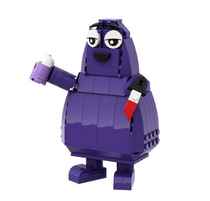 Sta5 McDonalds The Grimace Shake Building Blocks Milkshake Figure Dolls Toys For Kids Birthday Gifts Collections