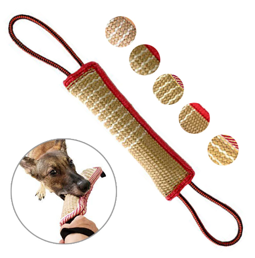 32cm Dog Bite Jute Pillow Pull Toy Dog Tug Toy Soft Bengal Jute and Non-hurt Teeth