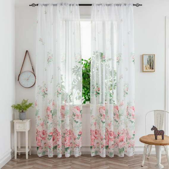 The Country is Beautiful Patterned Curtain