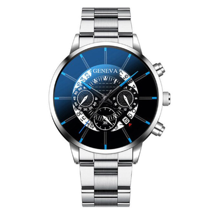 Original GENEVA Men Quartz Watch Casual Waterproof Stainless Steel Watch Men Military Sport Date Watches 11