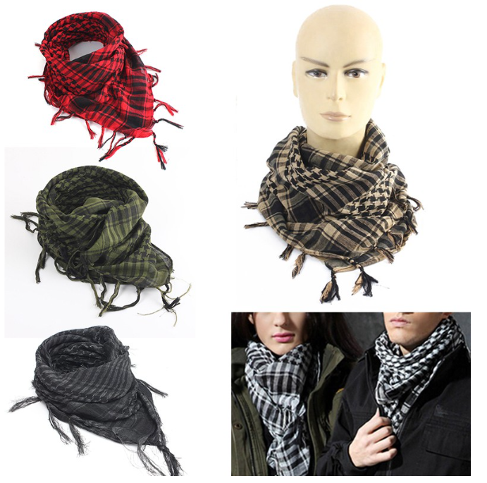 Tactical Outdoor Arab Desert Shemagh Scarf With Tassel For Men Women