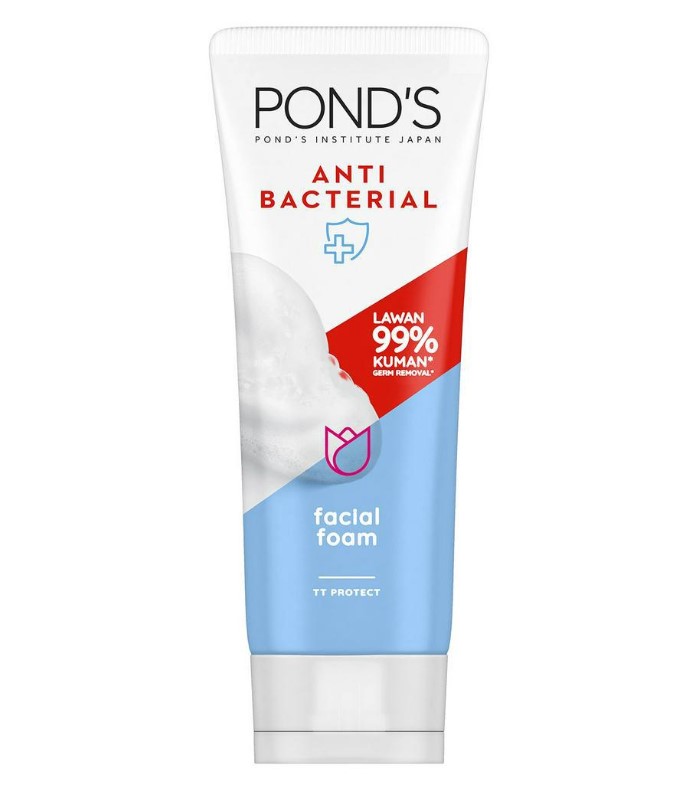 Ponds Antibacterial Facial Foam with Protect Technology BHA and Glycerin for Acne Free Skin 100G