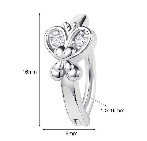 1 PC Butterfly Belly Navel Rings Crystal Belly Button Piercings Flower Snake Reverse Curved Navel Barbell Body Jewelry B5