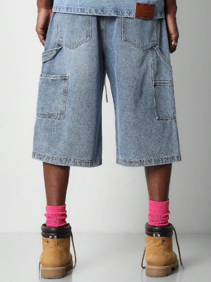 SUMWON Double Waist Denim Jort