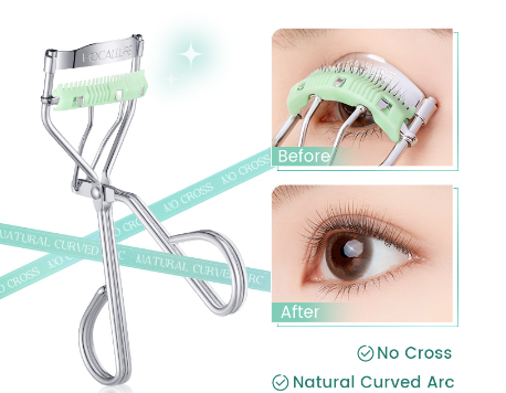FOCALLURE Comb Eyelash Curler Warping Lasting Curl Natural Effect Portable Eye Makeup Tool