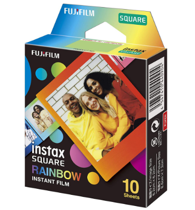 Fujifilm Instax Square Rainbow Frame 10 Sheets Film for Fujifilm Instax Square Cameras