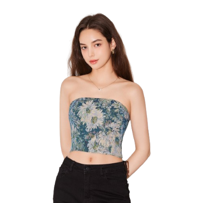 Lovito Women Zipper Cold Shoulder Tank Top L59ED019 (Blue)