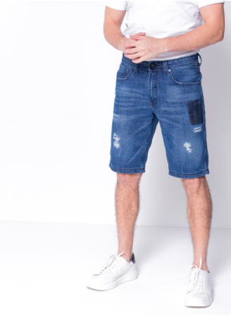Jag Black Men's Distressed Denim Shorts