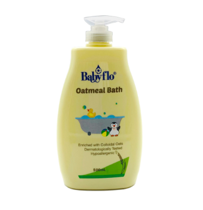Babyflo Oatmeal Bath Enriched with Colloidal Oats, Hypoallergenic & Paraben Free 500ml