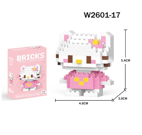 Mini Building Block Assembled Small Particles Bricks Toys For Kid Birthday Gift Cute Cartoon Blocks M30