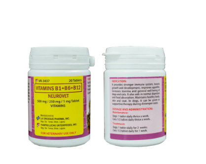 Neurovet Tablet (Vitamin B) for Dogs and Cats  20 Tablets