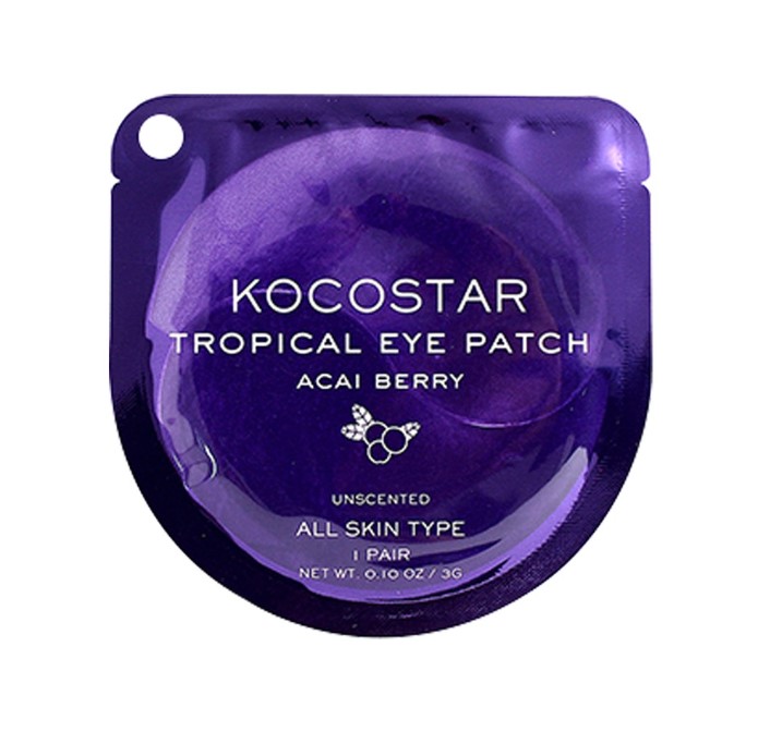 Kocostar Korean Acai Berry Tropical Hydrogel Patch for Anti Aging And Wrinkle Care 1 Pair