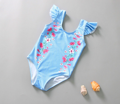 Infant Children's Swimsuit Girls Little Baby 1-8 Years Old One-Piece Hooded Bathing Hot