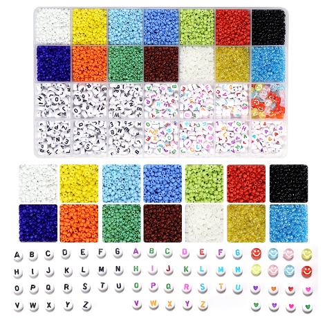 5000Pcs Beads Kit DIY acrylic letter bead set for Name Bracelets Jewelry Making and Crafts