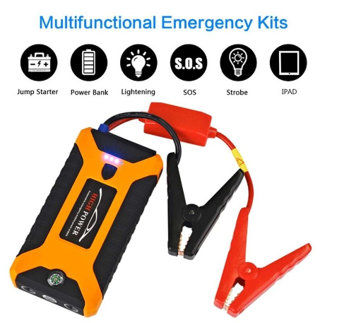 99800mAh 12V 600A 4 USB High Capacity Car Jump Starter LED Light Multi-function Portable Power Bank