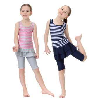 Girls Two-Piece Swimsuit Bathing Set Kids Muslim Baby Swimwears Bathing Suit Children Modest Burkini