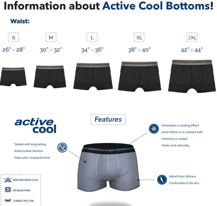 Burlington Men’s OVERRUNS Cotton Boxer Brief 5 pieces in 1 pack
