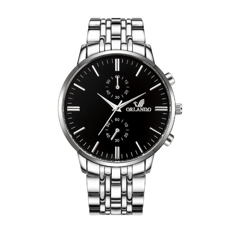 ORLANDO Men Watches Luxury Gold Stainless Steel Quartz Wristwatches Fashion Business Watch M5