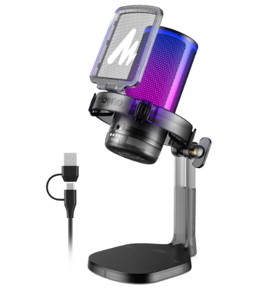 Maono DGM20 Game Microphone USB Microphone Mobile Phone Mic Desktop Computer Microphone RGB Mic With RGB lighting,Noise