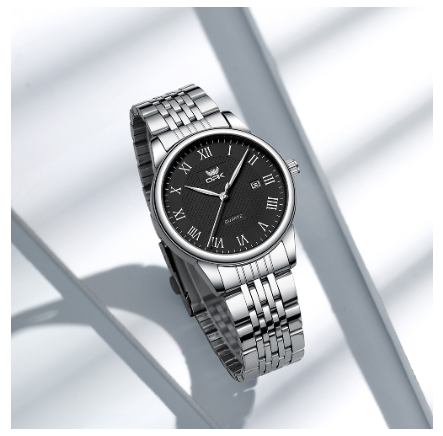 OPK Watch For Couple Waterproof Original Women And Men Watches Stainless Steel Fashion Calendar Quartz Elegant Wrist Watch BLACK DIAL for MEN