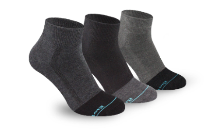 Biofresh Men’s Antimicrobial Cotton Lite Casual Ankle Socks