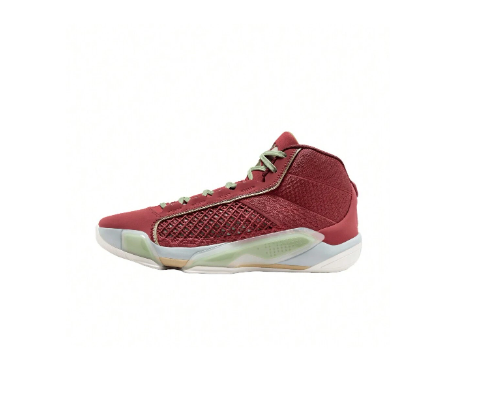 Jordan Air Jordan 38 CNY PF Chinese New Year Limited Edition Round Toe Lace-Up Cushioning High-Top Basketball Shoes, Red, Domestic Version, FQ8896-600