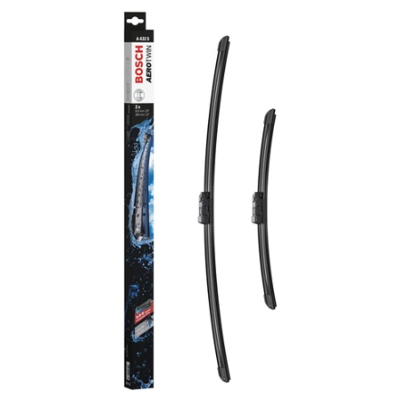Bosch AEROTwin Wiper Set Ford Fiesta A432S 26 + 15 inches 2008 2009 2010 2011 2012 Mark 7 VII Banana