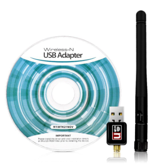 Popcorn USB 2.0 WIFI with Antenna Adapter 802.11N 2.4G USB Ethernet Wireless USB Network Card