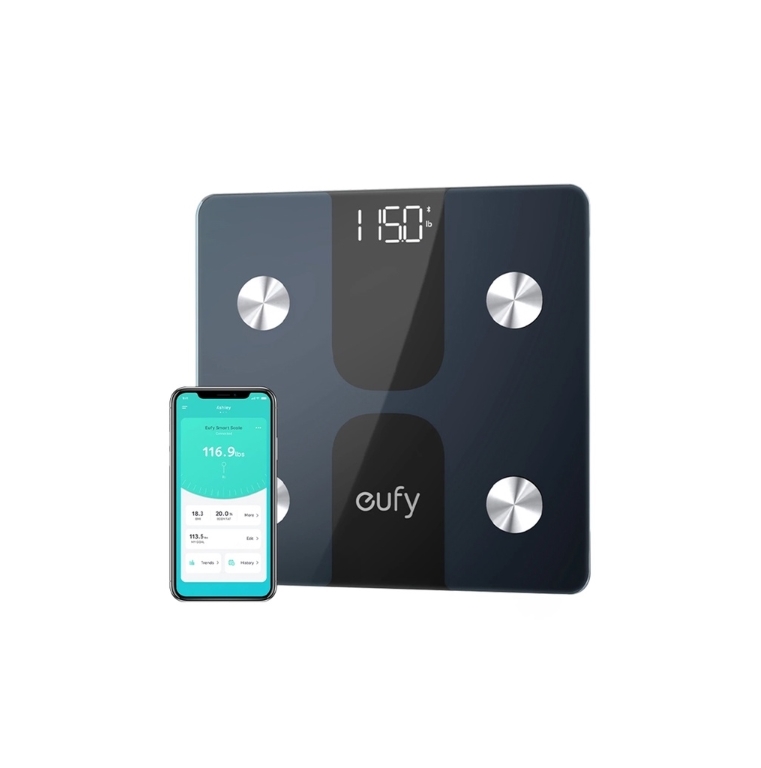 eufy by Anker Smart Scale C1, Bluetooth Weighing Scale, Wireless Digital Bathroom Scale, lbs/kg