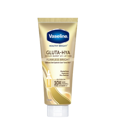 Vaseline Gluta Hya Serum Burst Lotion Flawless Bright 330ml