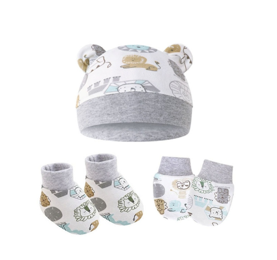 Some Baby Beanies Gloves Sock Set Newborn Baby Mittens No Scratch No Scratch Mittens S8