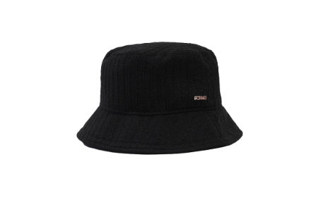 ForMe Textured Bucket Hat for Women (Black)