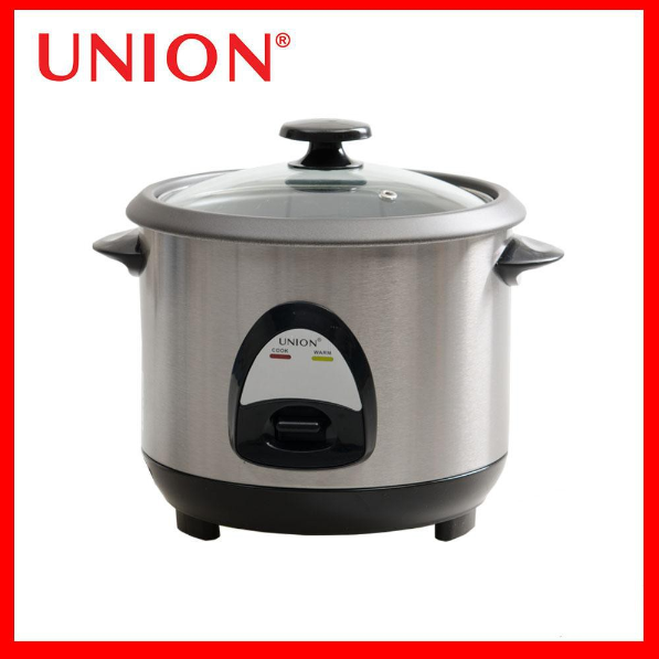 Union UGRC-235 1.8L Tempered Glass Rice Cooker (Silver/Black)