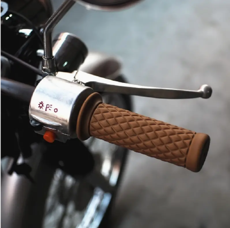 1 Pair Vintage Motorcycle Handle Grip 7/8" Inch 22mm Universal Vintage Cafe Racer Motorbike Handle Retro Moto Handlebar Grip