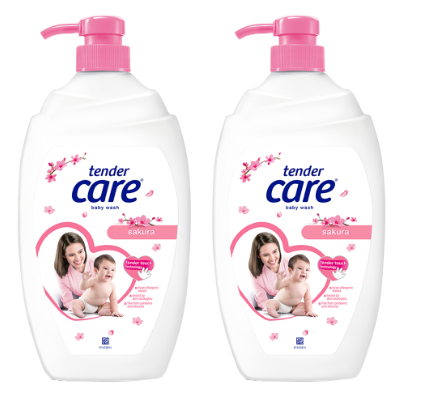 Tender Care Sakura Scent Hypo-Allergenic Baby Wash 1L Pack of 2
