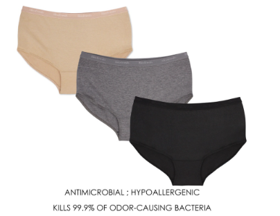 Biofresh Ladies Antimicrobial Cotton Boyleg Panty 3 Pieces in a Pack ULPBG0401