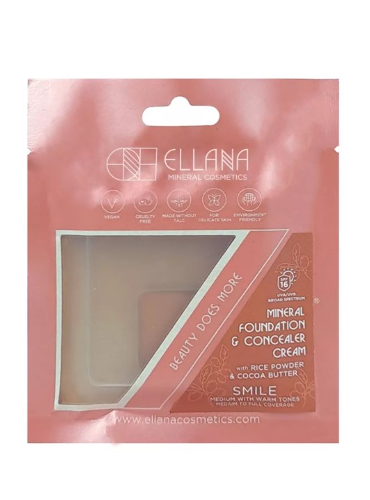 Ellana Mineral Foundation & Concealer Cream - Smile 2.5G